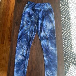 Blue Tie-Dye Leggings